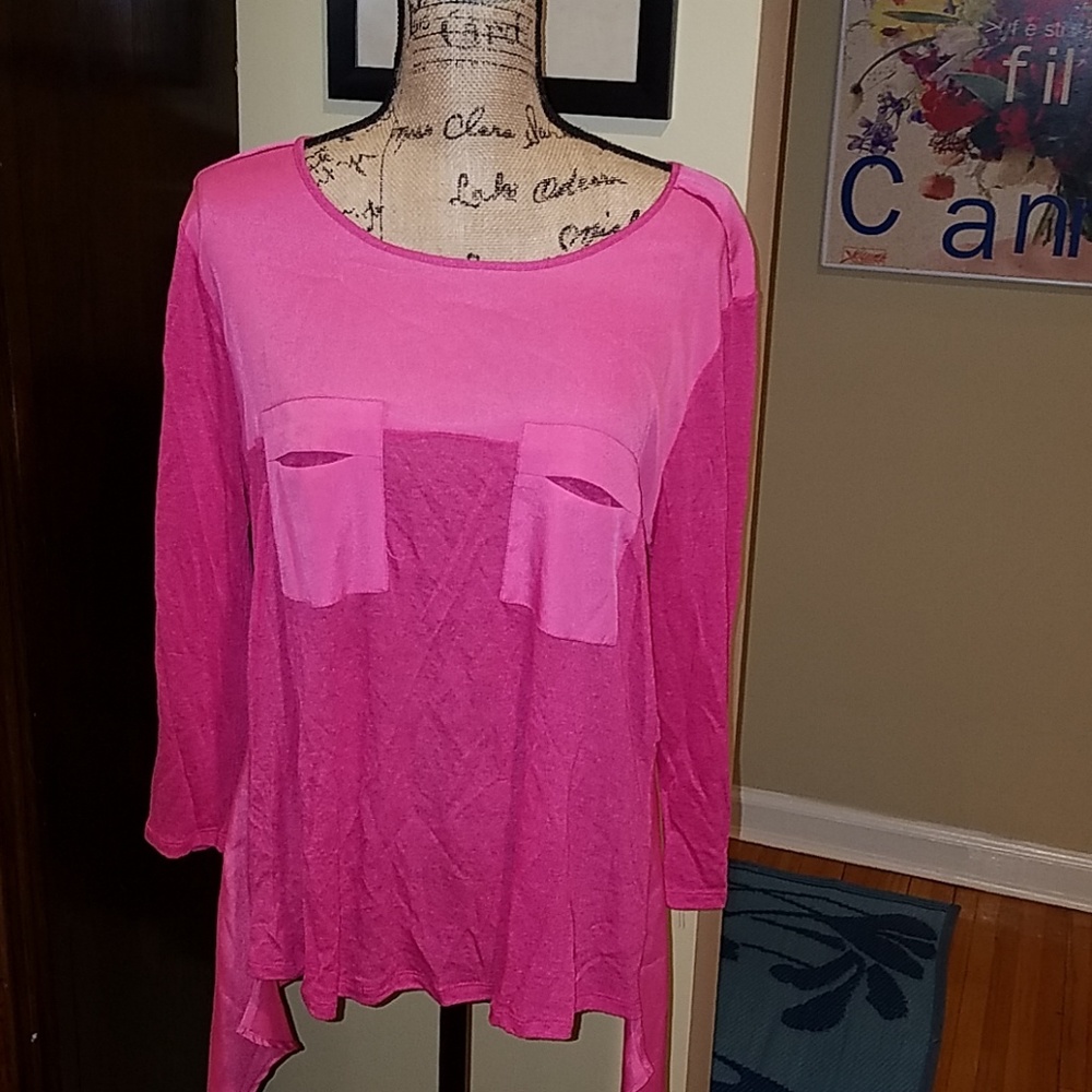 Mona Leah Couture Two Toned Pink Top